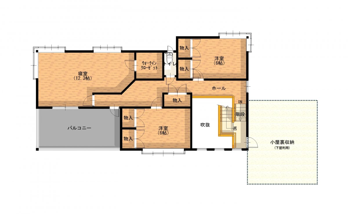 二階間取り図