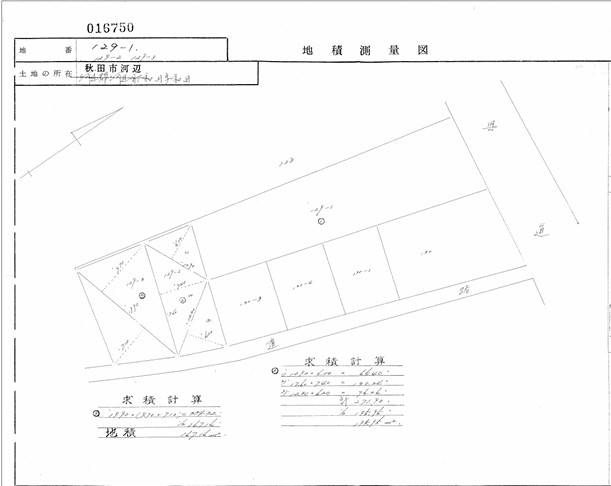 測量図です。敷地面積は186.31坪あります！