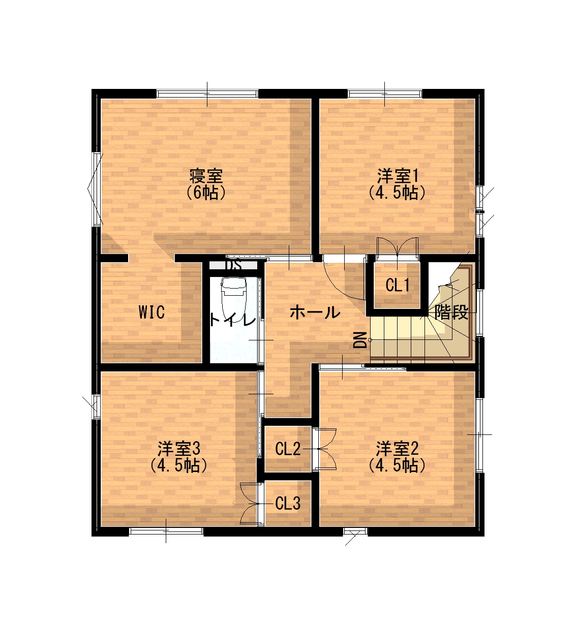 建物プラン例（2階間取り図）