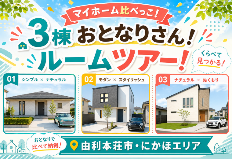 【由利エリア】３棟おとなりさん！ルームツアー！