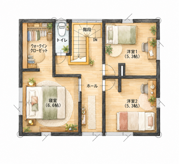 2階間取図